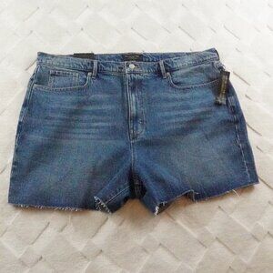 Banana Republic High Rise Girlfriend Shorts Womens 20 Blue Denim  Relaxed Fit